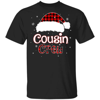 Cousin Crew Plaid Red Family Matching Christmas Pajamas-T-Shirt & Sweatshirt-Classic T-Shirt-Black