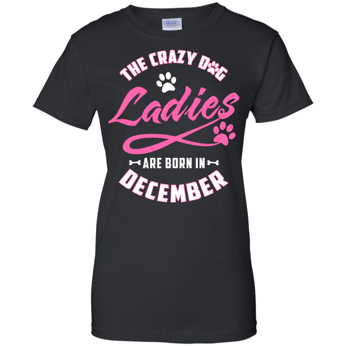 The Crazy Dog Ladies Are Born In December-T-Shirt & Hoodie-Women's T-Shirt-Black