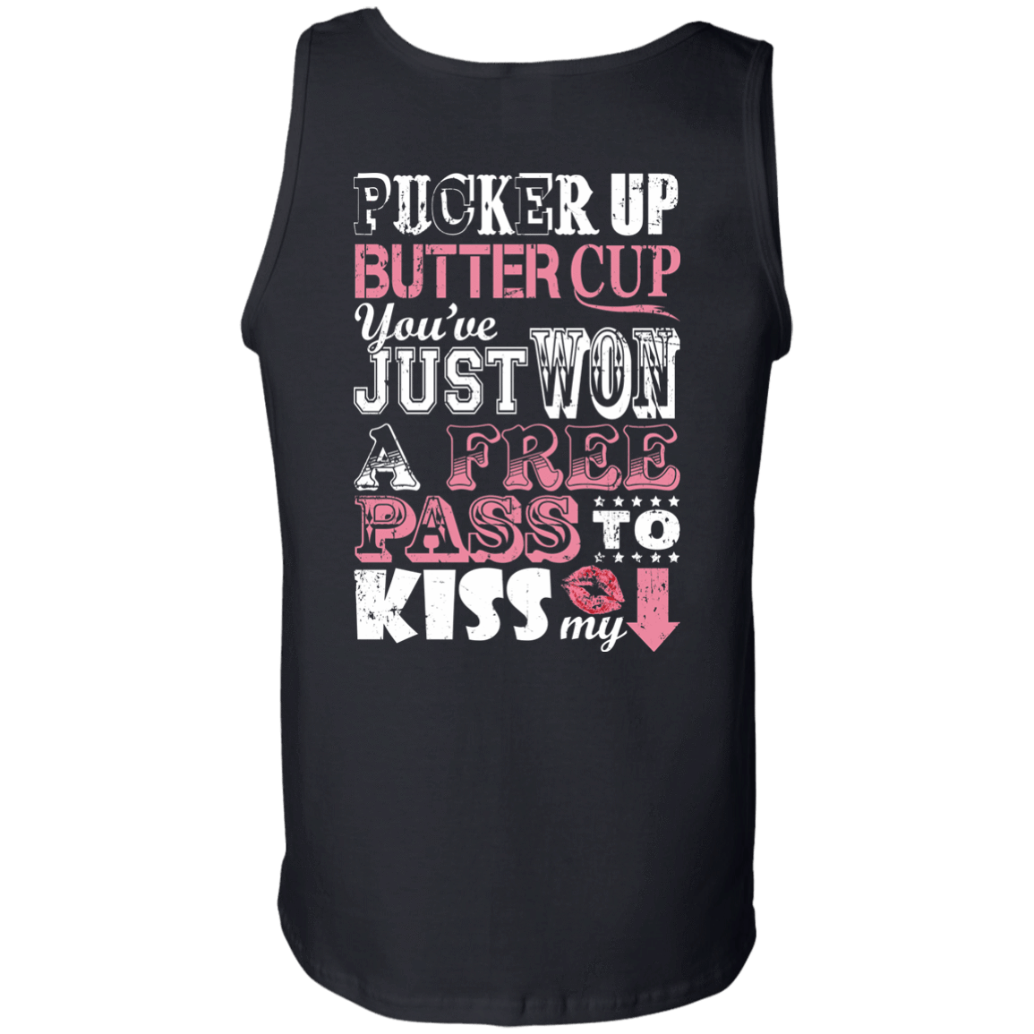PUCKER UP BUTTER CUP-T-Shirt & Hoodie-Unisex Tank-Black