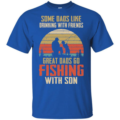 Dads Like Drinking Great Dads Go Fishing With Son-T-Shirt & Hoodie-Classic T-Shirt-Royal