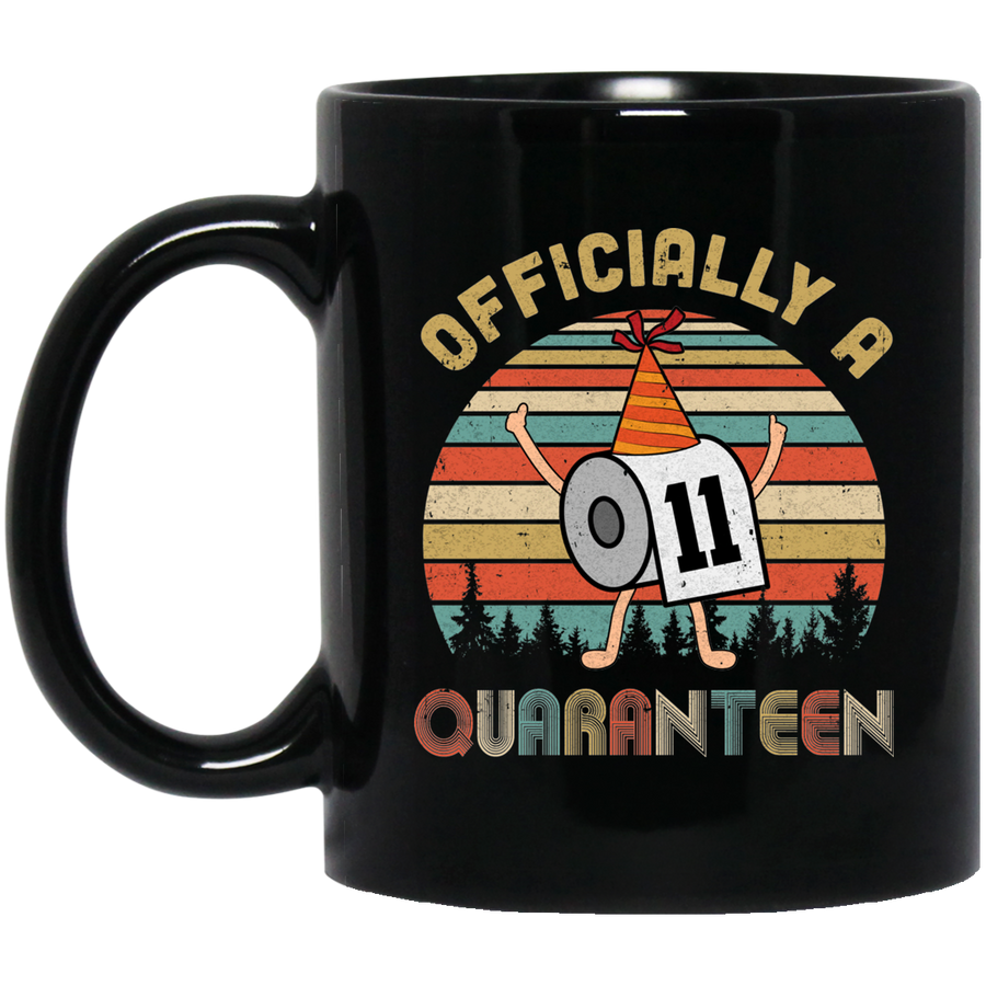 Officially A 11th Quaranteen 2010 Birthday Social Distancing Youth Mug-Coffee Mug-BM11OZ 11 oz. Black Mug-Black