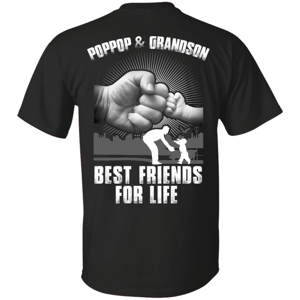 Poppop And Grandson Best Friends For Life-T-Shirt & Hoodie-Classic T-Shirt-Black