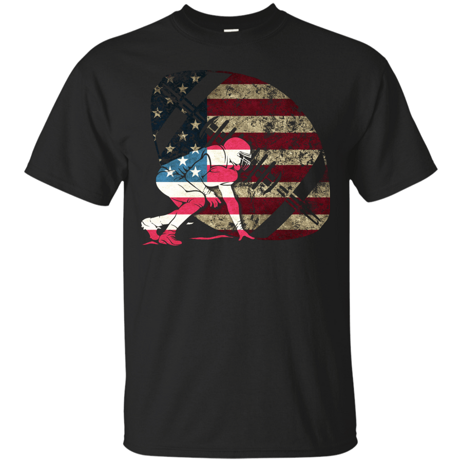 Tackle Football America Flag-T-Shirt & Hoodie-Classic T-Shirt-Black