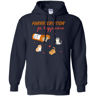 Purrrscription For Happiness-T-Shirt & Hoodie-Pullover Hoodie-Navy