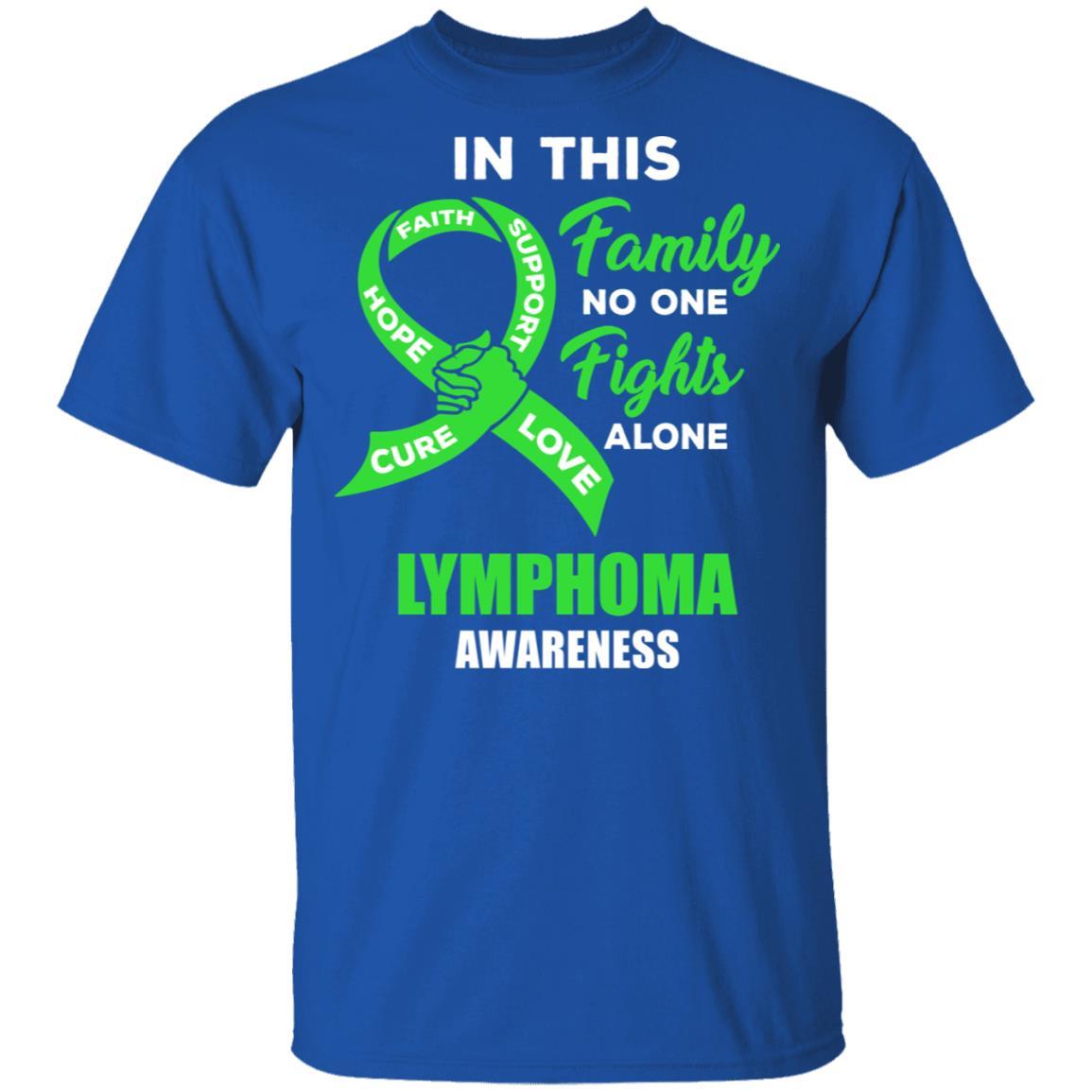 In This School No One Fights Lymphoma Awareness Alone-T-Shirt & Hoodie-Classic T-Shirt-Royal
