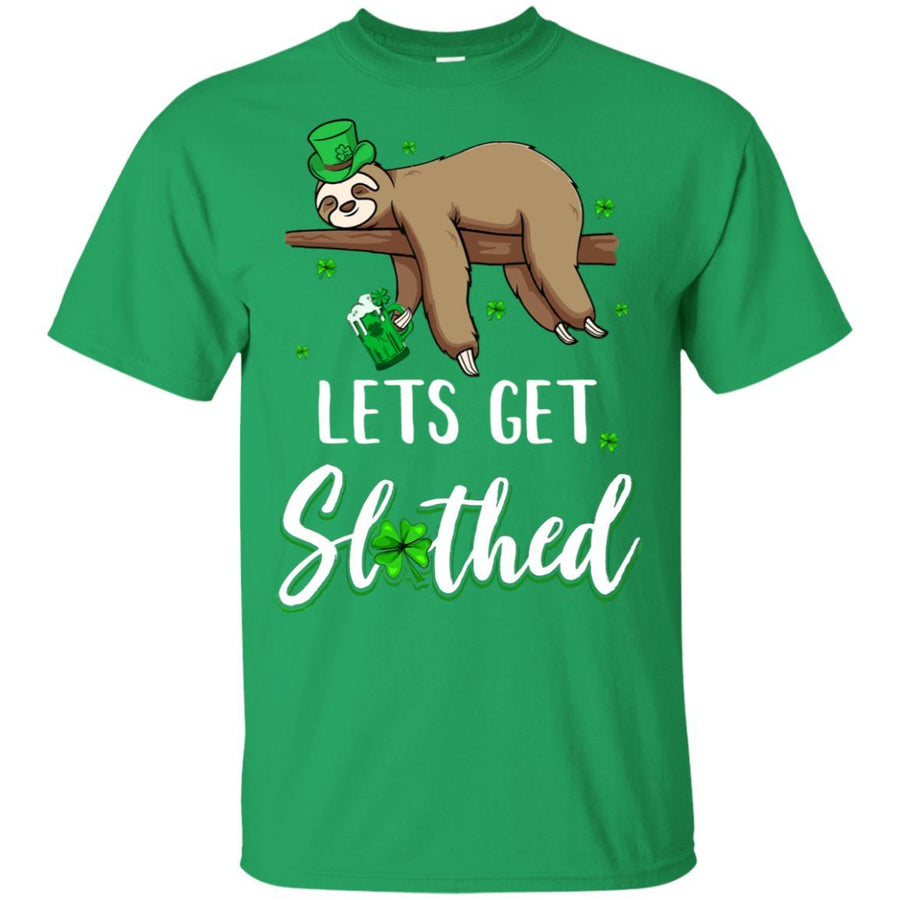 Funny Let's Get Slothed Irish Sloth St Patricks Day-T-Shirt & Hoodie-Classic T-Shirt-Irish Green