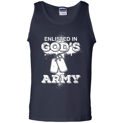 ENLISTED IN GOD'S ARMY-T-Shirt & Hoodie-Unisex Tank-Navy