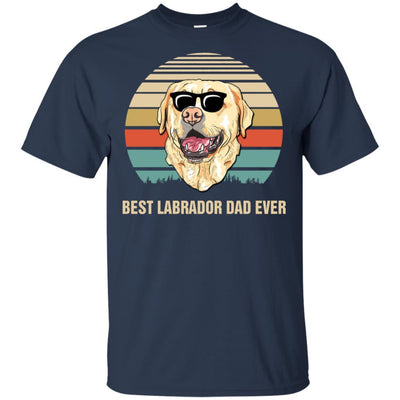 Vintage Labrador Dad Gifts Best Labrador Dad Ever-T-Shirt & Hoodie-Classic T-Shirt-Navy