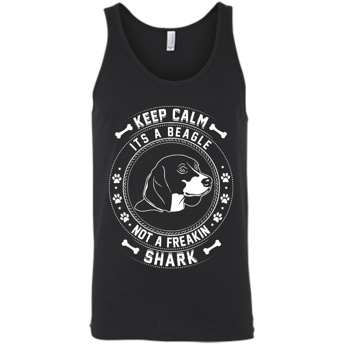 Keep Calm It's A Beagle Not A Freaking Shark-T-Shirt & Hoodie-Unisex Tank-Black
