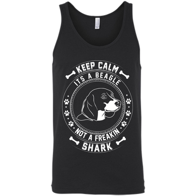 Keep Calm It's A Beagle Not A Freaking Shark-T-Shirt & Hoodie-Unisex Tank-Black