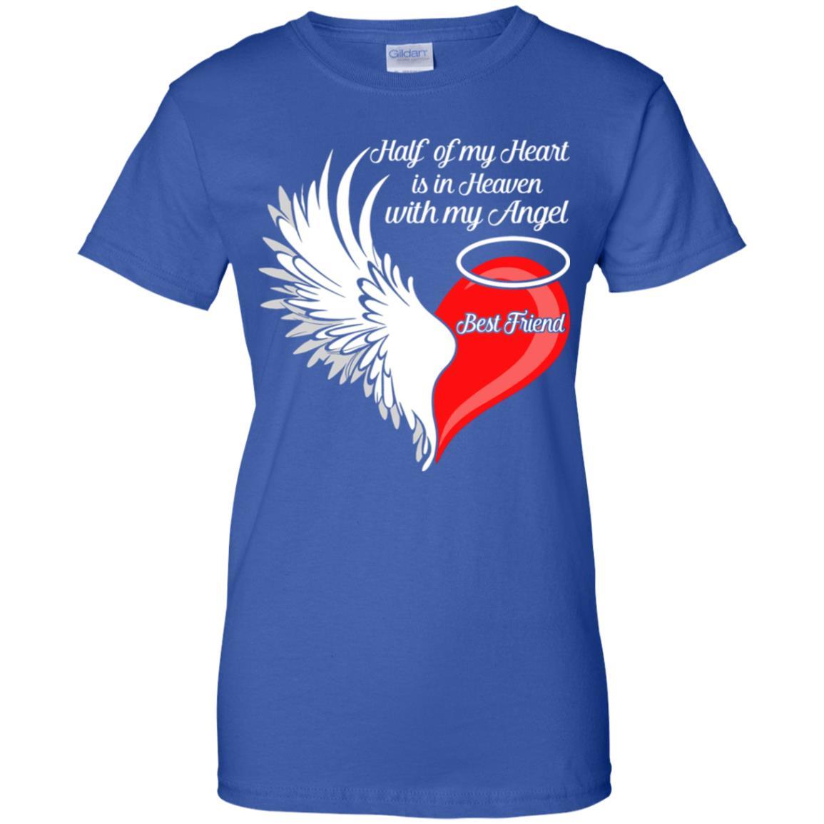 Best Friend Half My Heart Is In Heaven With My Angel-T-Shirt & Hoodie-Women's T-Shirt-Royal