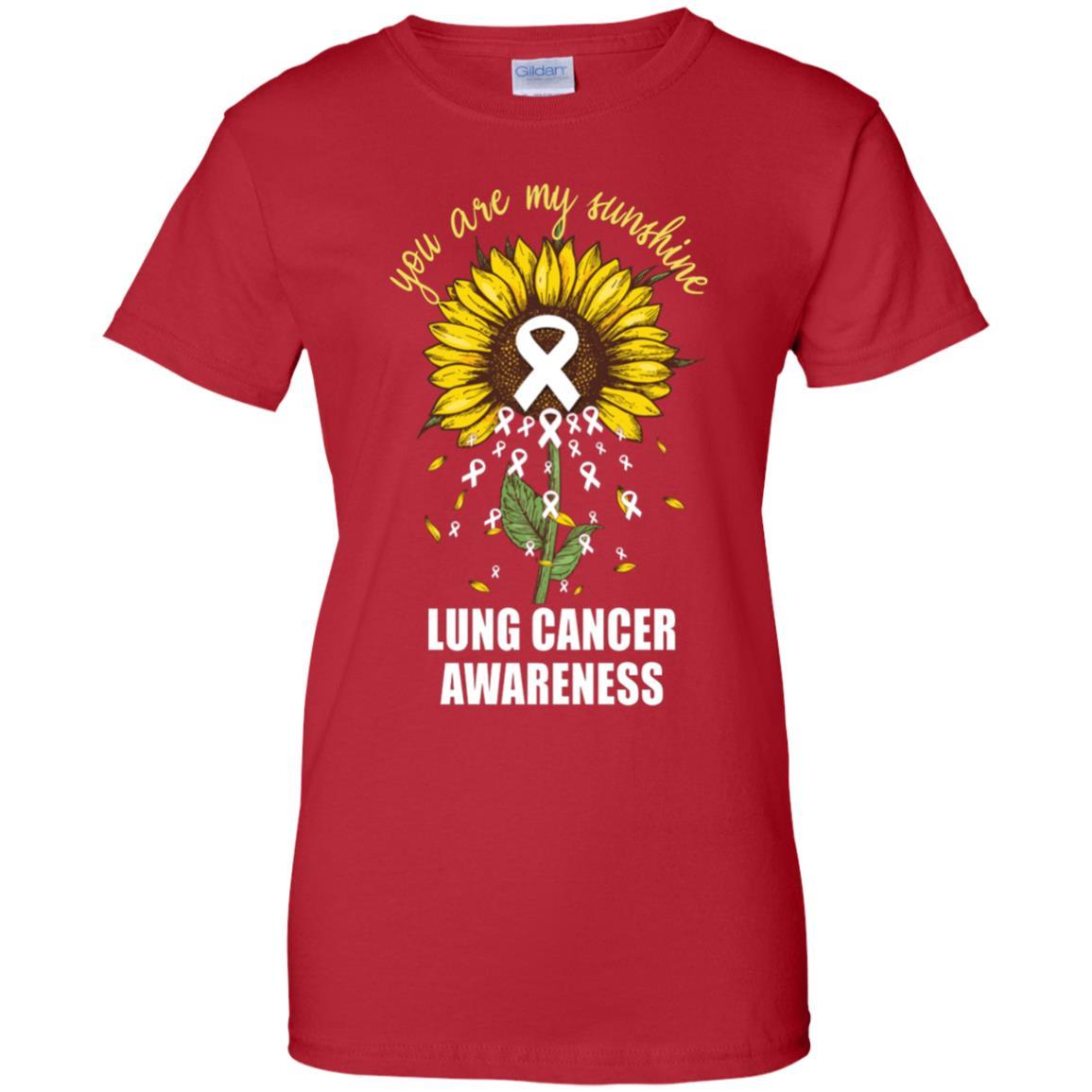 You Are My Sunshine Lung Cancer Awareness-T-Shirt & Hoodie-Women's T-Shirt-Red