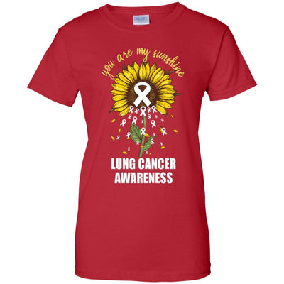 You Are My Sunshine Lung Cancer Awareness-T-Shirt & Hoodie-Women's T-Shirt-Red