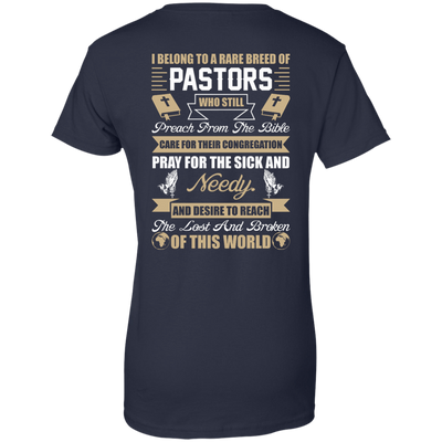 I Belong To A Rare Breed Of Pastors-T-Shirt & Hoodie-Women's T-Shirt-Navy