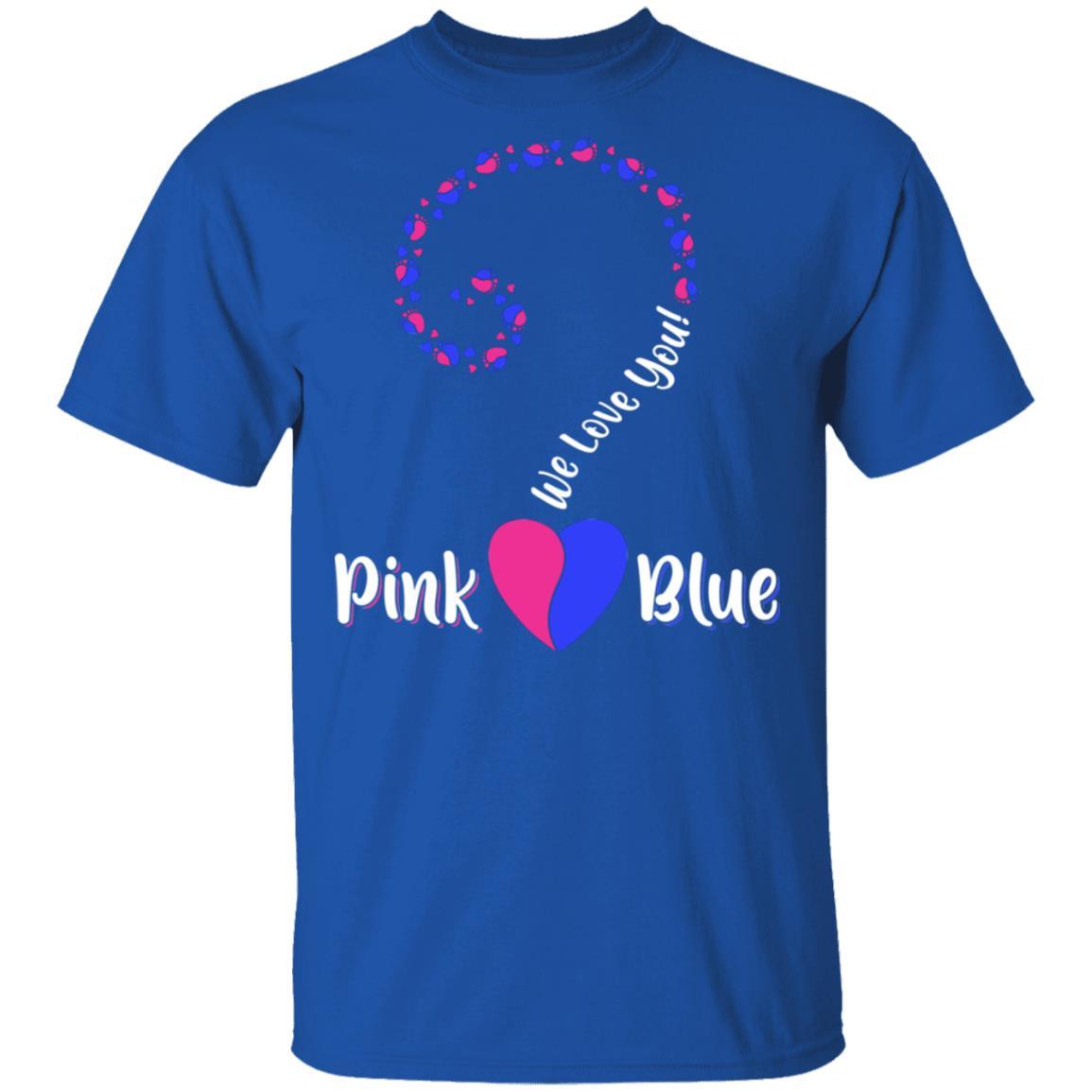 Gender Reveal Party Question Mark with Baby Feet and Heart-T-Shirt & Tank Top-Classic T-Shirt-Royal