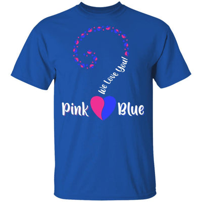 Gender Reveal Party Question Mark with Baby Feet and Heart-T-Shirt & Tank Top-Classic T-Shirt-Royal