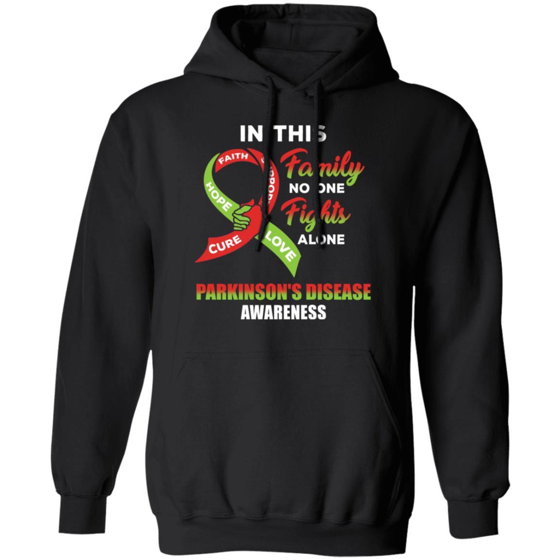 In This School No One Fights Parkinson's Disease Awareness Alone-T-Shirt & Hoodie-Pullover Hoodie-Black