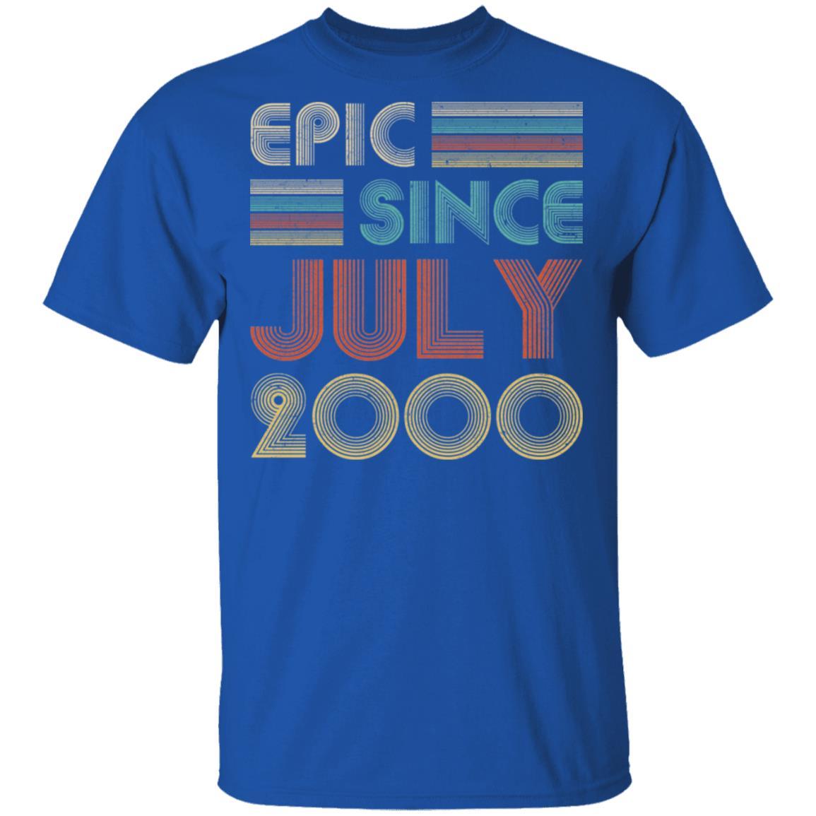 Epic Since July 2000 Vintage 21th Birthday Gifts-T-Shirt & Hoodie-Classic T-Shirt-Royal