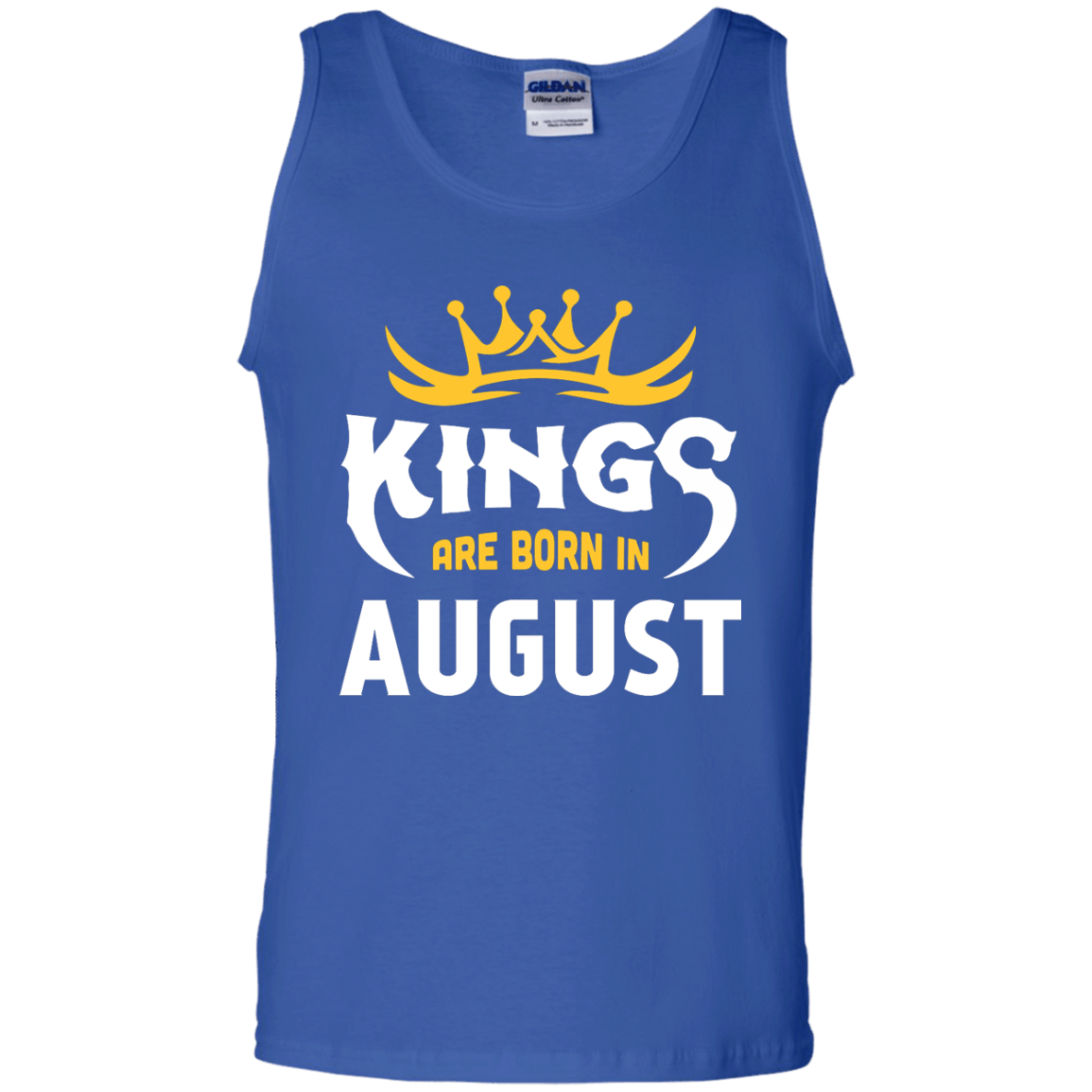 Kings Are Born In August-T-Shirt & Hoodie-Unisex Tank-Royal