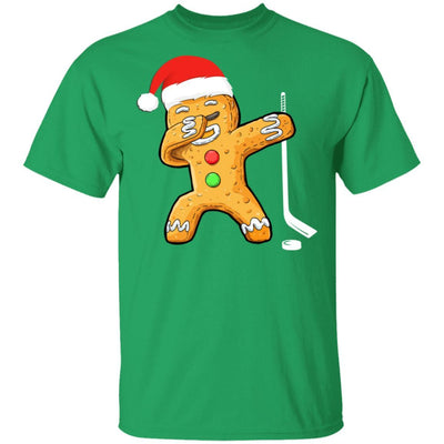 Dabbing Gingerbread Santa Hockey Christmas Pajama Gifts-T-Shirt & Sweatshirt-Classic T-Shirt-Irish Green