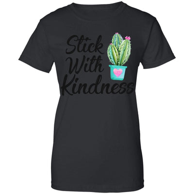 Stick With Kindness Teacher Students Gift-T-Shirt & Hoodie-Women's T-Shirt-Black