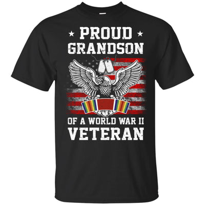 Proud Grandson Of World War 2 Veteran Patriotic-T-Shirt & Hoodie-Classic T-Shirt-Black