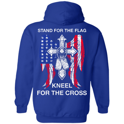 Stand For The Flag Kneel For The Cross-T-Shirt & Hoodie-Pullover Hoodie-Royal