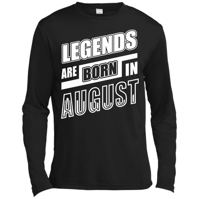 Legends are born in AUGUST-T-Shirt & Hoodie-Long Sleeve T-Shirt-Black
