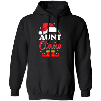 Santa Aunt Claus Matching Family Pajamas Christmas Gifts-T-Shirt & Sweatshirt-Pullover Hoodie-Black