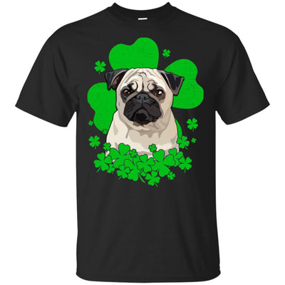 Pug St. Patrick's Day Clovers-T-Shirt & Hoodie-Classic T-Shirt-Black