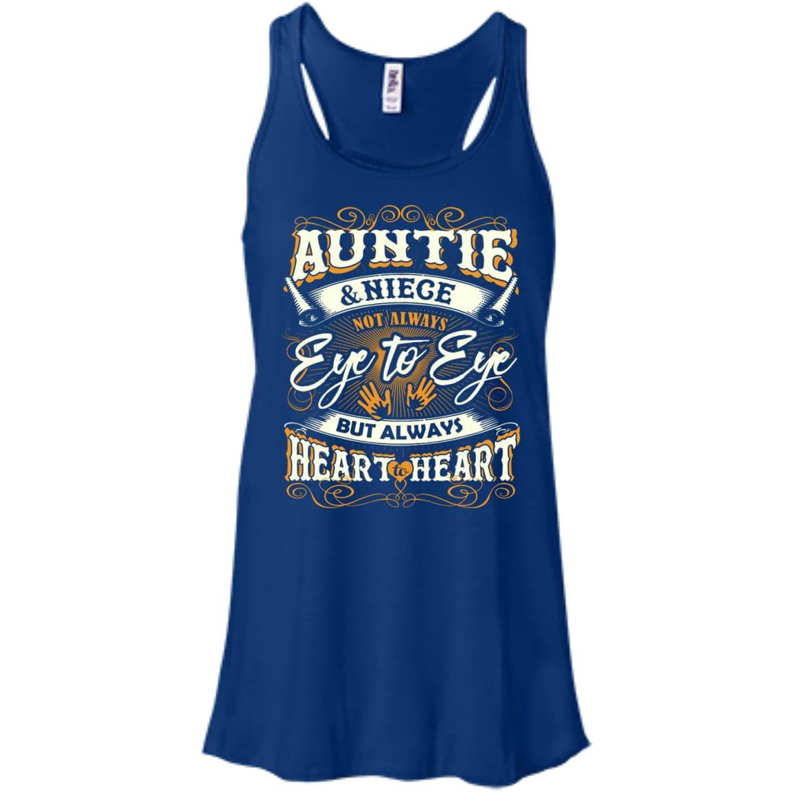Auntie And Niece Not Always Eye To Eye-T-Shirt & Hoodie-Women's Flowy Racerback Tank-True Royal
