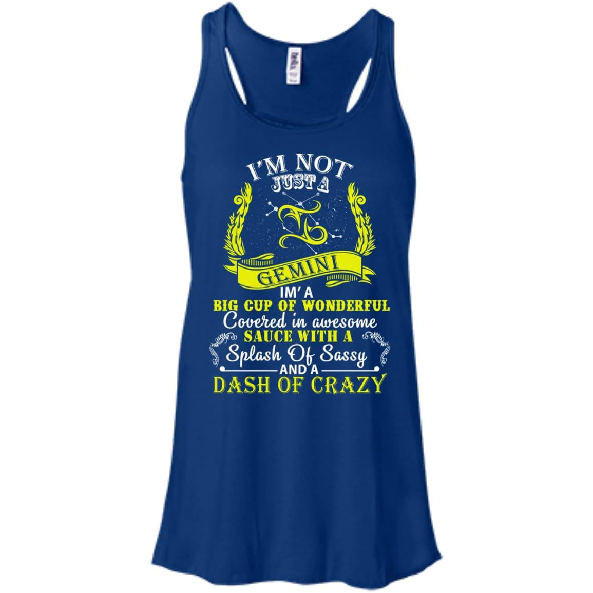 I AM NOT JUST A GEMINI-T-Shirt & Hoodie-Women's Flowy Racerback Tank-True Royal