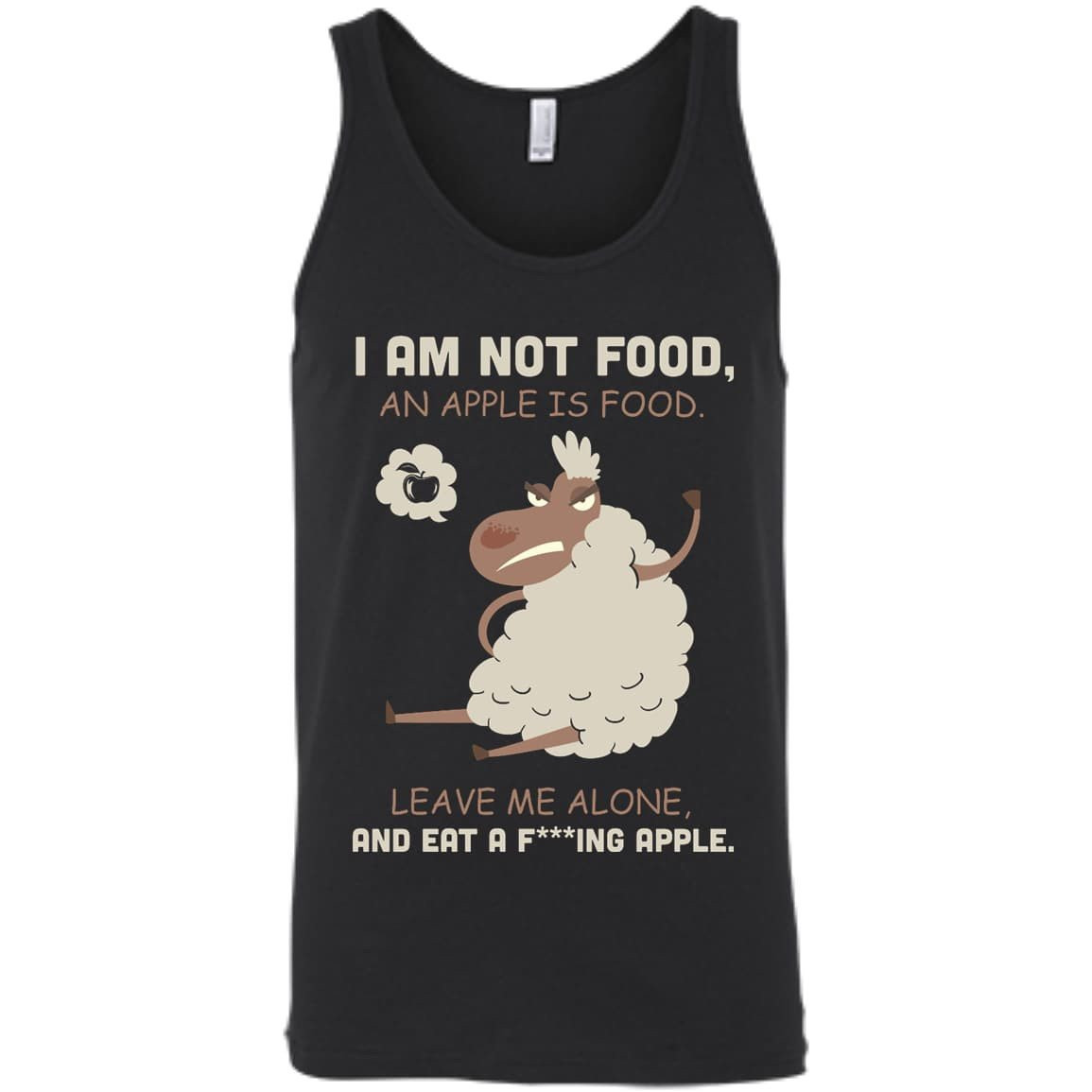 I Am Not Food An Apple Is Food Leave Me Alone Vegetables-T-Shirt & Hoodie-Unisex Tank-Black