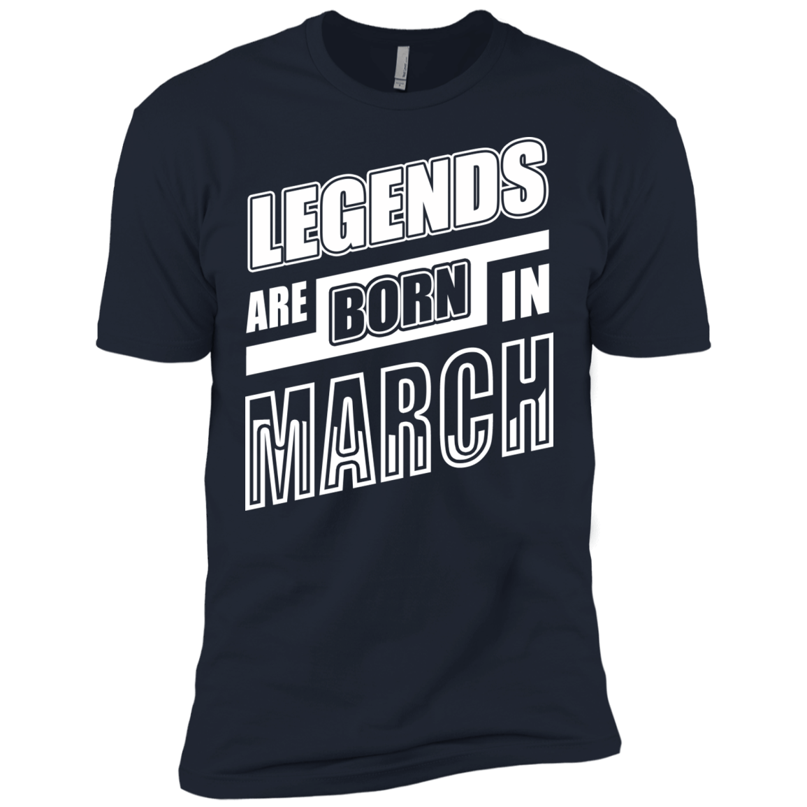 Legends are born in MARCH-T-Shirt & Hoodie-Premium T-Shirt-Midnight Navy