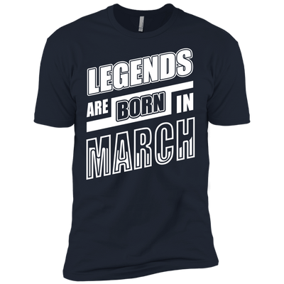 Legends are born in MARCH-T-Shirt & Hoodie-Premium T-Shirt-Midnight Navy