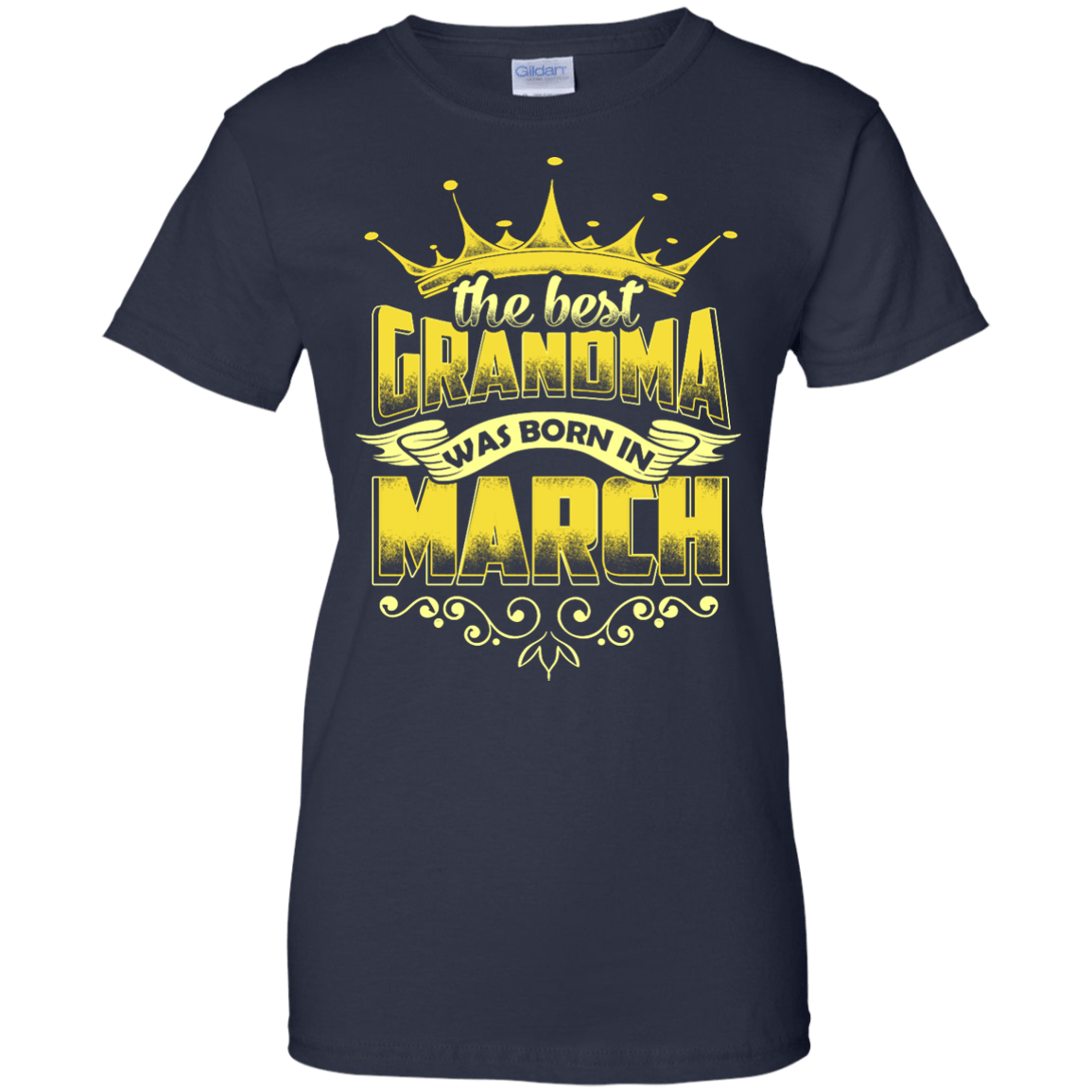 The Best Grandma Was Born In March-T-Shirt & Hoodie-Women's T-Shirt-Navy