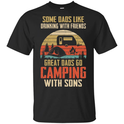 Dads Like Drinking Great Dads Go Camping With Sons-T-Shirt & Hoodie-Classic T-Shirt-Black