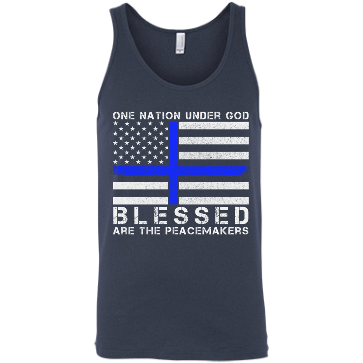 One Nation Under God-T-Shirt & Hoodie-Unisex Tank-Navy