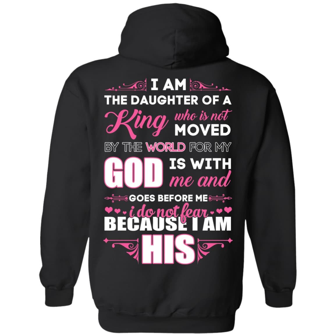I Am The Daughter Of A King-T-Shirt & Hoodie-Pullover Hoodie-Black