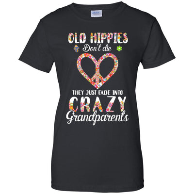 Old Hippies Don't Die They Fade Into Grandparents-T-Shirt & Hoodie-Women's T-Shirt-Black
