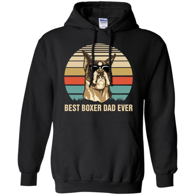 Vintage Boxer Dad Gifts Best Boxer Dad Ever-T-Shirt & Hoodie-Pullover Hoodie-Black