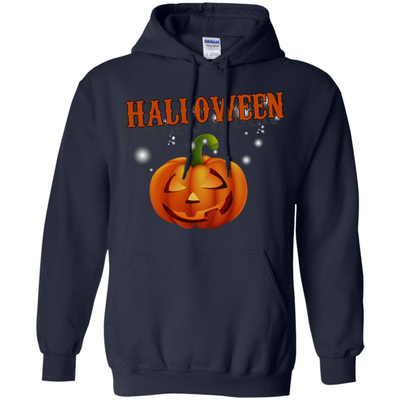 Glowing Pumpkin Cool Halloween-T-Shirt & Hoodie-Pullover Hoodie-Navy