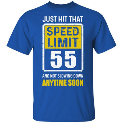 Happy 55th Birthday Gift With Speed Limit Sign 55-T-Shirt & Hoodie-Classic T-Shirt-Royal