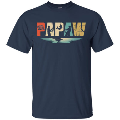 Vintage Fishing Papaw Father's Day Gift-T-Shirt & Hoodie-Classic T-Shirt-Navy