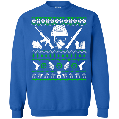 Veteran Christmas Sweater-T-Shirt & Hoodie-Crewneck Sweatshirt-Royal