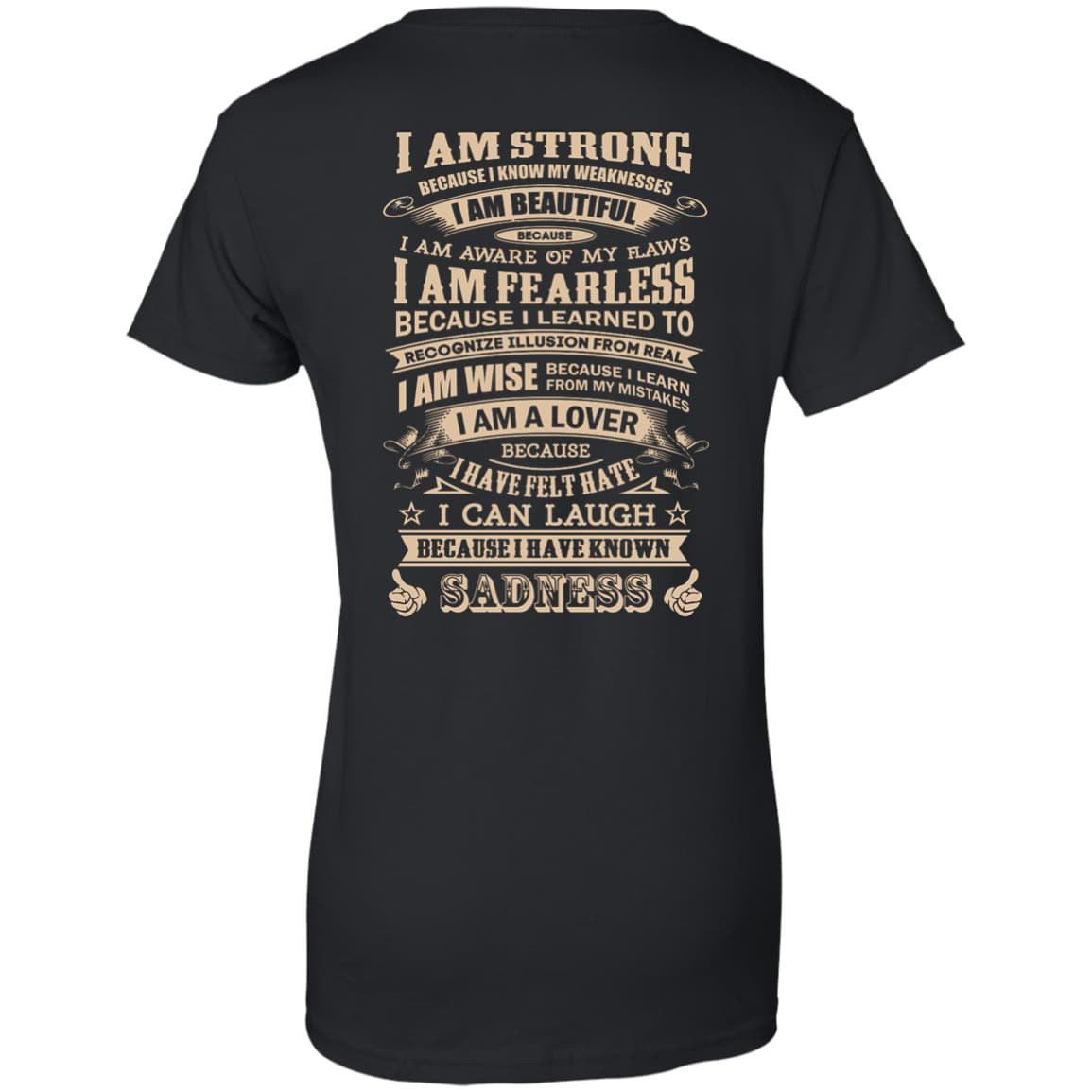 I Am Strong Because I Know My Weakness-T-Shirt & Hoodie-Women's T-Shirt-Black