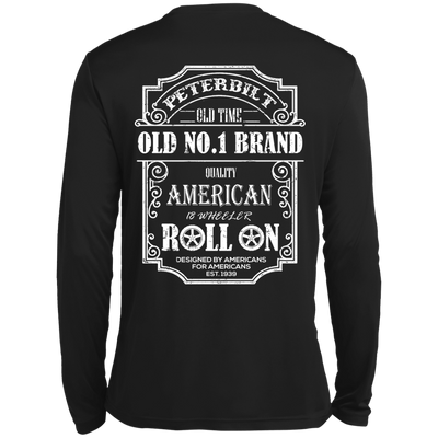 PETERBILT TRUCK BACK PETERBILT OLD NO 1-T-Shirt & Hoodie-Long Sleeve T-Shirt-Black