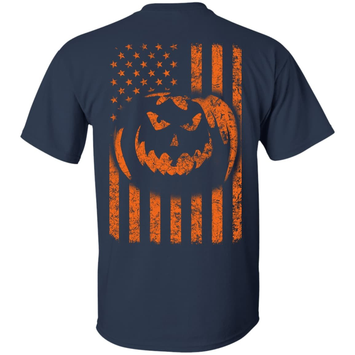 Halloween American Flag-T-Shirt & Hoodie-Classic T-Shirt-Navy