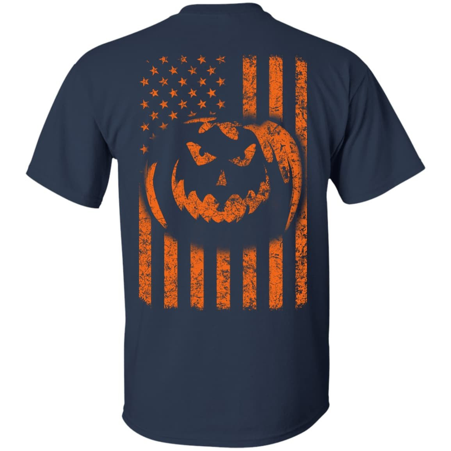 Halloween American Flag-T-Shirt & Hoodie-Classic T-Shirt-Navy