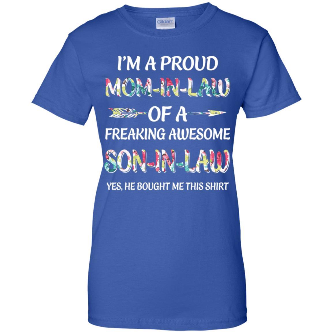 Proud Mom-In-Law Mother's Day Gift From A Son-In-Law-T-Shirt & Hoodie-Women's T-Shirt-Royal